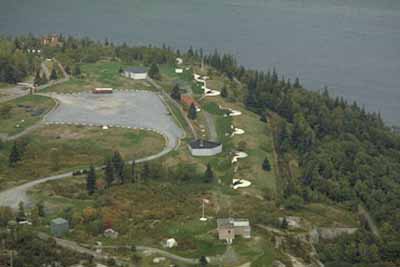 Aerial view of the York Redoubt National Historic Site of Canada © Parks Canada Agency/Agence Parcs Canada