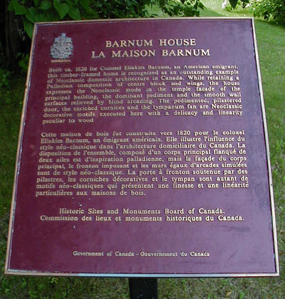Image of HSMBC plaque. © Parks Canada Agency / Agence Parcs Canada, 2006