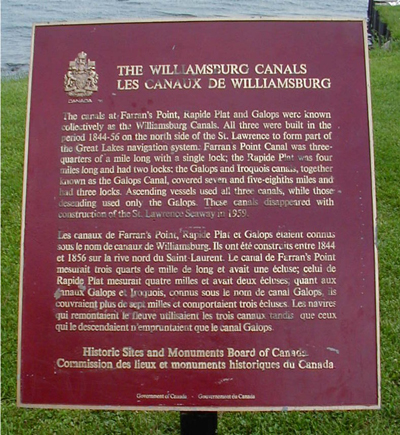 Williamsburg Canals System (© Parks Canada)