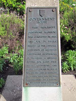 Government House plaque commemoratif provincial © Christine Boucher, Parks Canada