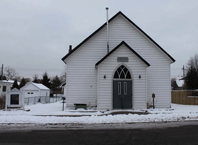 Extérieur de l'église de la First Baptist Church d’Amherstburg © Parks Canada Agency | Agence Parcs Canada, Jennifer Cousineau.