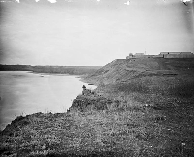 Fort Edmonton III, Oct 1871 © Topley Studio / Library and Archives Canada // Bibliothèque et Archives Canada / PA-009240