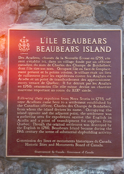 vue de la plaque nouvelle © Parks Canada / Parcs Canada, 1983