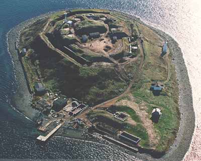 Aerial view of Georges Island National Historic site of Canada. © Parks Canada | Parcs Canada