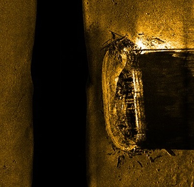 A sonar scan image of HMS Erebus at the time of discovery, September 2014 © Parks Canada | Parcs Canada, 2014