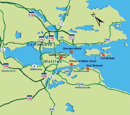 Highway Map - Prince of Wales Tower National Historic Site of Canada