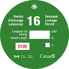 Sample of Seasonal Lockage Permit