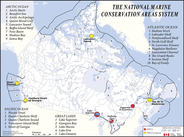 Figure 3 presents the National Marine Conservation Areas of Canada System Plan.