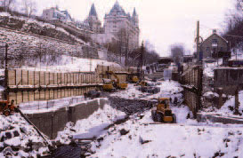 Cinq des huit écluses en échelle du poste d'éclusage d'Ottawa ont été reconstruites