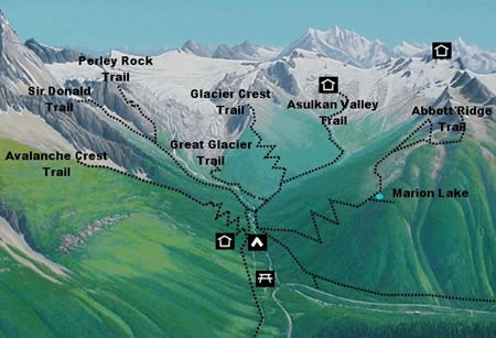 map of glacier national park canada. Parks Canada