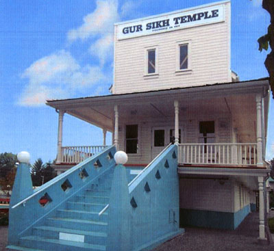 Vue générale de la façade du lieu historique national du Canada du Temple-Sikh-d'Abbotsford, 2008. © Khalsa Diwan Society, Abbotsford