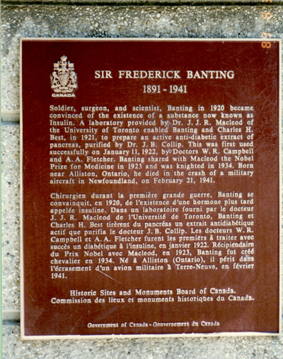 Banting, Sir Frederick G. © Parks Canada | Parcs Canada