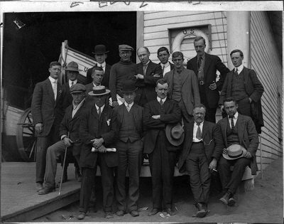 Scientific Staff at Nome prior to sailing of H.M.C.S. KARLUK.  13 July 1913 © Library and Archives Canada | Bibliothèque et Archives Canada / PA-074063