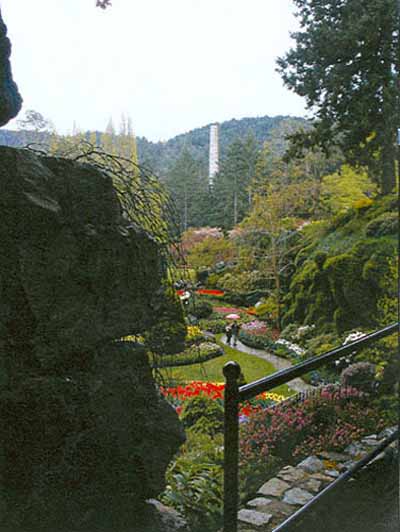 General view of Butchart Gardens, showing the Sunken Garden, 2004. © Agence Parcs Canada/Parks Canada Agency, A. Mosquin, 2004.