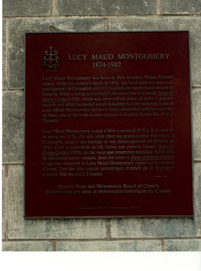 Montgomery, Lucy Maud © Parks Canada