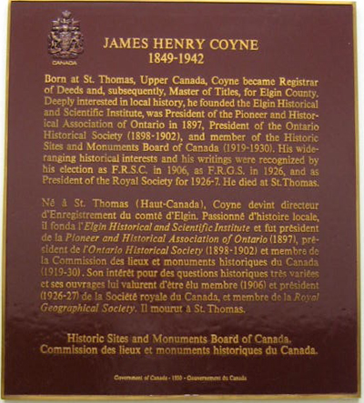 Coyne, Dr. James Henry (© Parks Canada)