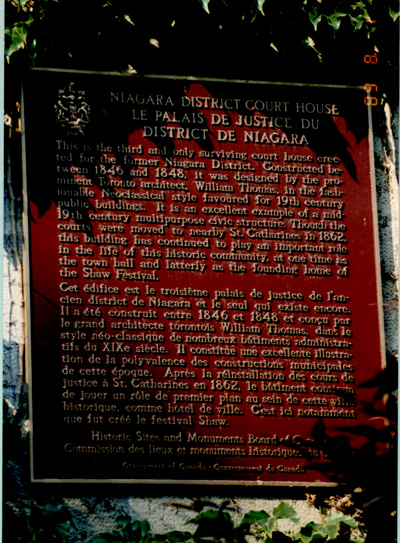 View of HSMBC plaque © Parks Canada / Parcs Canada, 1989
