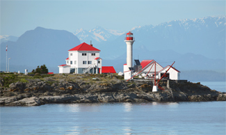 Vue générale du phare d'Entrance Island © Kraig Anderson - lighthousefriends.com
