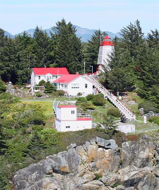 General view of the Cape Beale Lighthouse and related buildings, 2009. © Kraig Anderson - lighthousefriends.com