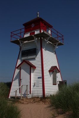 Corner view of Covehead Harbour Lighthouse © Parks Canada Agency | Agence Parcs Canada