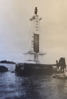 Photographie historique du phare de Walpole Island, feu amont A34 en 1932 © Library and Archives Canada, Canada Marine Aids Division | Bibliothèque et Archives Canada, Division aires maritimes Canada, PA-148237