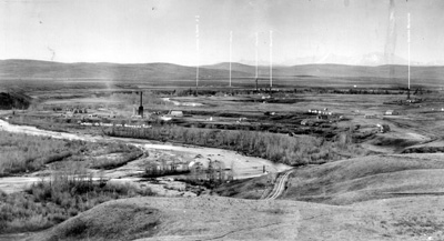 Turner Valley Oilfield looking southwest circa 1925 © Glenbow Archives NA-2610-2, circa 1925