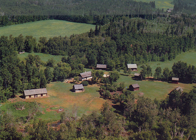 Aerial view of Wasyl Negrych Pioneer Homestead © Concord Aerial Photo