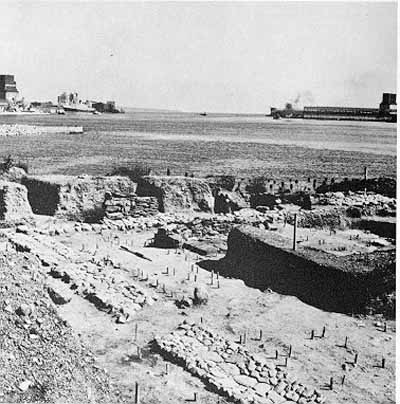 General view of the archaeological excavations at Fort La Tour. (© Parks Canada Agency / Agence Parcs Canada.)