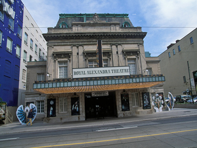 General view of Royal Alexandra Theatre showing its symmetrical, five-bay composition, 1993. © Parks Canada Agency / Agence Parcs Canada, J Butterill, 1993.