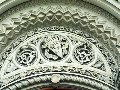 Detail view of University College showing its high quality stone construction. © Parks Canada Agency / Agence Parcs Canada.