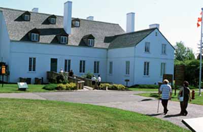 View of 'la grande maison' at Forges du Saint-Maurice National Historic Site of Canada, 2002. © Parks Canada Agency / Agence Parcs Canada, E. Kedl, 2002.