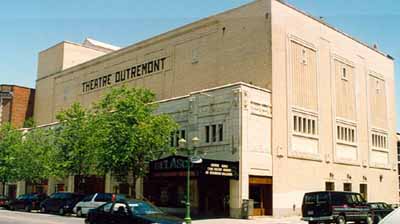 Corner view of the Outremont Theatre, showing two façades and the main entrance, 1993. © Parks Canada Agency | Agence Parcs Canada, Nathalie Clerk, 1993.