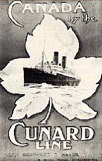 Cunard Poster, circa 1924 © Library and Archives Canada | Bibliothèque et Archives Canada, Acc. No. 1990-119-2