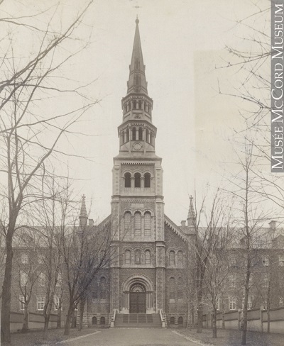 Grey Nuns Convent chapel entrance, Dorchester Street, Montreal, QC, about 1890 © Musée McCord Museum / MP-0000.869.6