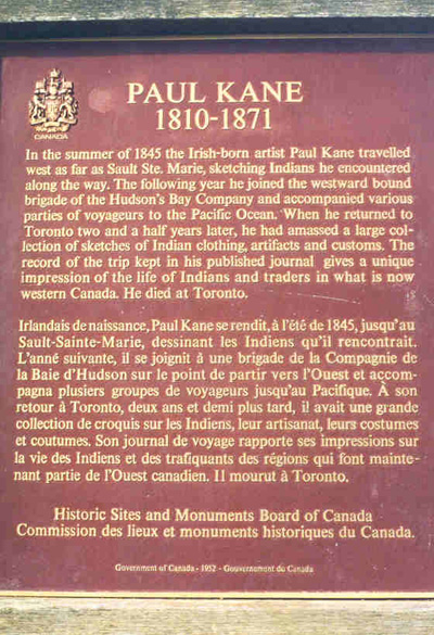 Vue en détail de la plaque de la CLMHC © Parks Canada / Parcs Canada, 1989