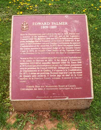 Plaque of Edward Palmer © Parks Canada | Parcs Canada
