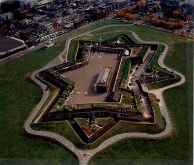 Aerial view from the north of Halifax Citadel National Historic Site of Canada. (© Parks Canada Agency / Agence Parcs Canada)