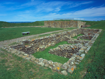 General view of Fort Beauséjour — Fort Cumberland, showing the footprint and extant ruins of the fort. © Parks Canada Agency / Agence Parcs Canada.