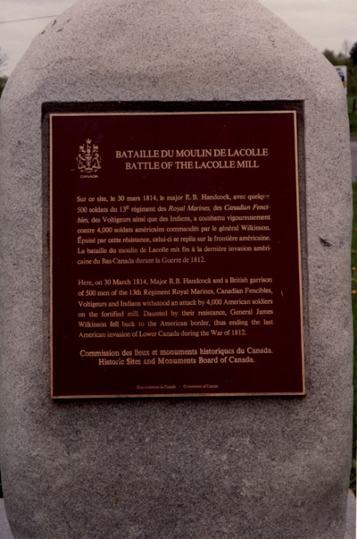 Detail view of the plaque © Parks Canada Agency / Agence Parcs Canada, 1989