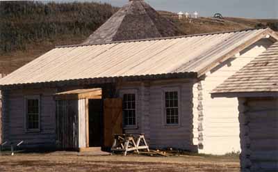 Commissioner's Residence, Fort Walsh, view of north (front) elevation, 1982. © Parks Canada Agency/Agence Parcs Canada, 1982.