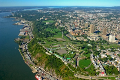Aerial view of the Québec Citadel in 2007. © Parks Canada Agency | Agence Parcs Canada