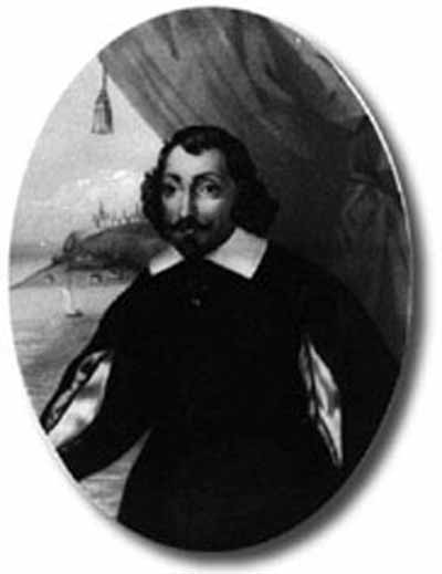 This is a false portrait of Champlain. It is actually based on a portrait of Michel Particelli d'Emery engraved by Balthazar Moncornet in 1654. It has been so often used as a portrait of Champlain that attempts to correct this misconception may prove im © Library and Archives Canada | Bibliothèque et Archives Canada / C-006643