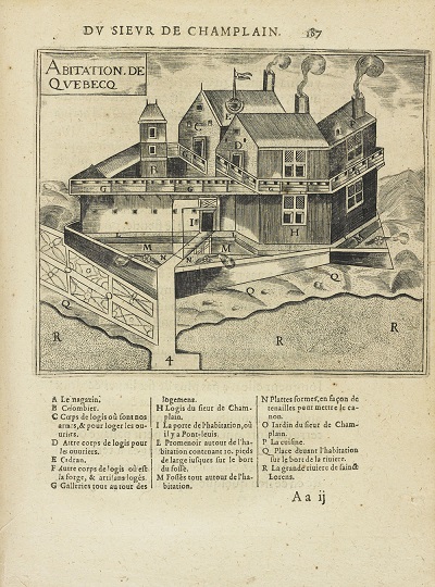This plan is found on page 187 of the book Les voyages de 1613 de Samuel de Champlain, a copy of which is held by Library and Archives Canada (Amicus 4700723). © Library and Archives Canada | Bibliothèque et Archives Canada
