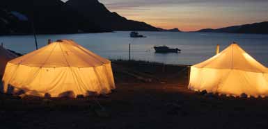 Base Camp at night