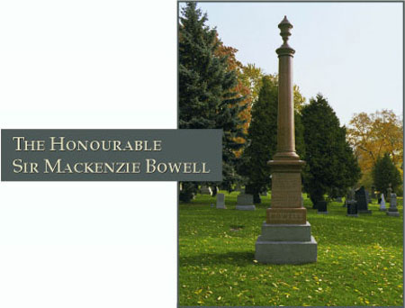 The Honourable Sir Mackenzie Bowell - Photograph of his grave site