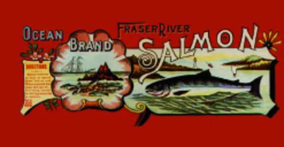 salmon can label, Gulf of Georgia Cannery National Historic Site