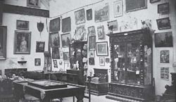 Interior of the family museum, circa 1900