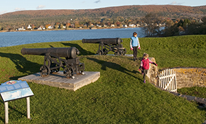 Children exploring at Fort Anne National Historic Site, also the site of Charles Fort