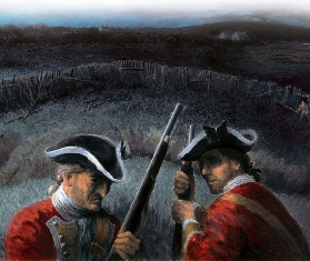 British Soldiers defending the fort, 1744 