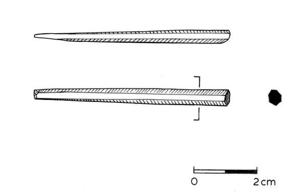 A line drawing of a slate pencil